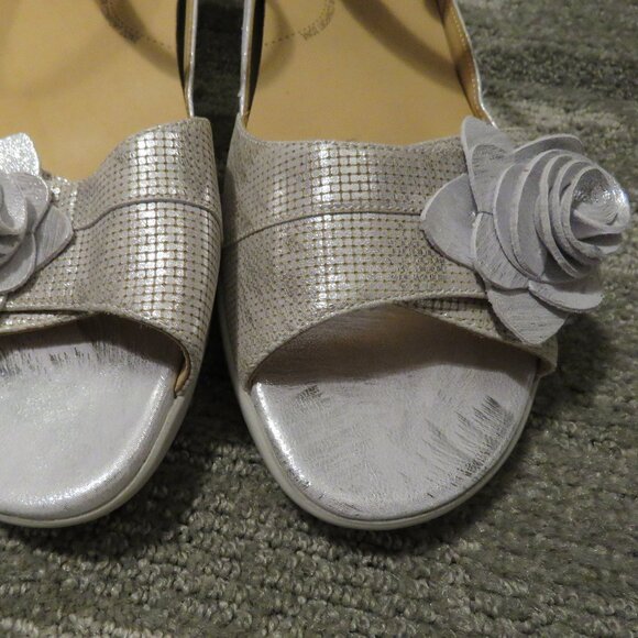 ZIERA Super Support Delta Silver Leaf Rose Comfort Orthotic Sandals Size US 12.5 - Picture 5 of 12